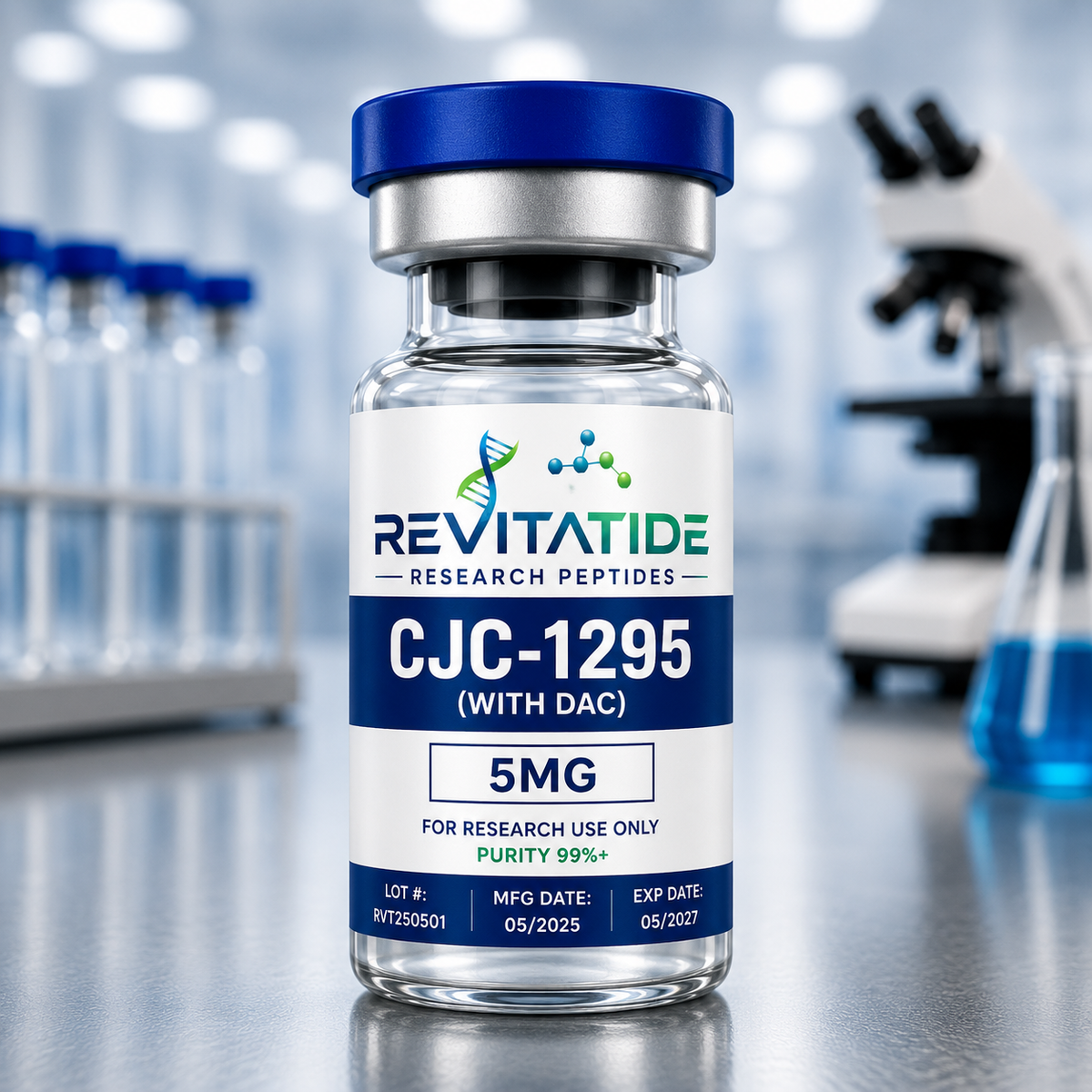 CJC-1295 (WITH DAC) 5MG - RevitaTide Research Peptide
