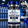 Acetic acid 0.6% 3ml reconstitution solution vial for peptide research - RevitaTide